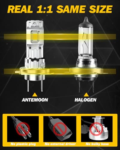 Bombillas H7 LED 100W con 600% de Luminosidad y Luz Blanco Frío 3