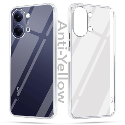 Image of Jkobi Lifetime Anti-Yellow Clear Back Cover Case for Vivo Y05 4G (Sleek Hard Crystal | Shockproof and Camera Protection)