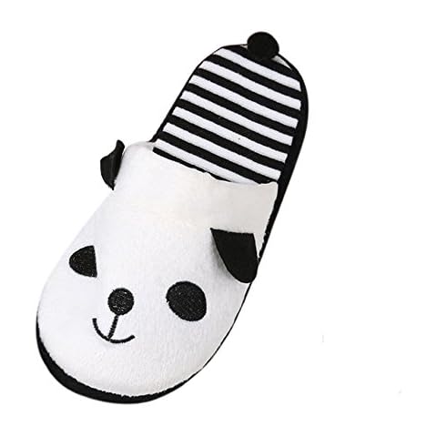 40 WH Lovely Floor Home Stripe Shoes Slippers Cartoon Soft Panda Female Women's slipper Ladies Slippers Cover