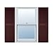 Ekena Millwork LL1C14X07800BD TailorMade Cathedral Top Center Mullion, Open Louver Shutters (Per Pair), 14 1/2" x 78", Bordeaux