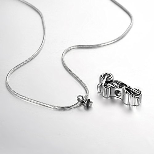 Motorcycle Cremation Urn Pendant Necklace Punk Personalized Ashes Holder Keepsake Memorial Jewelry2