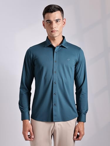Image of Thomas Scott Men's | Tencel Fabric | Solid | 4 Way Stretchable | Lightweight | Moisture Absorb | Wrinkle Free | Shirt