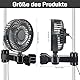 Grow Ventilator mit Clip, Oszillierender Ventilator, USB Grow Tent Fan, EC-Motor Lüfter mit Stufenlos Einstellbare Geschwindigkeiten und 1.8m Kabel, Umluftventilator für Growzelt & Growbox