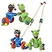 Bambino di spinta lungo i giocattoli di legno Pull Walking Toy Kid Attività Camminata del giocattolo del bambino che Cute Girl piccolo regalo
