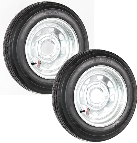 eCustomrim 2-Pack Trailer Tire Rim 4.80-12 480-12 4.80X12 12 Load B 5 Lug Galvanized Wheel - 2 Year Warranty w/Roadside