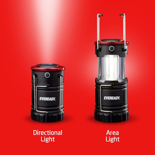 Eveready LED Camping Lantern 360 PRO (2-Pack), Super Bright Tent Lights, Rugged Water Resistant LED Lanterns, 100 Hour Run-time (Batteries Included) - Thumbnail 2