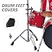 Abaodam 3pcs Rubber Drum Feet for Drum Rack Compatible Multiple Frames Easy Installation Black