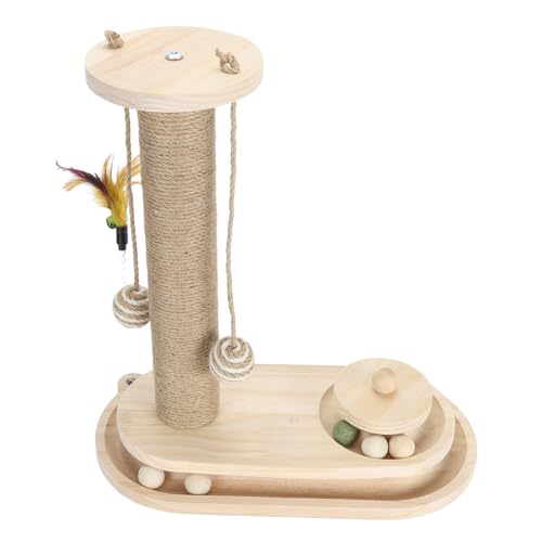 Rascador para gatos Zerodis con bolas móviles y palito miniatura 2
