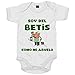 Body bebé frase soy del betis como mi abuelo ilustrado por Jorge Crespo Cano - Blanco, Talla única 12 meses