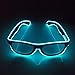 Produktbild Glaray Light Up LED Brille Neuheit Leuchtende Gläser Einstellbar EL Wire Neon Rave Brillen (Aqua)