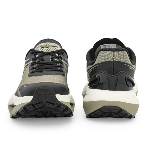 Image of Red Tape Men's Sneakers Black Grey Mesh TPU Round Toe Lace-Up