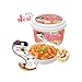 Samyang Buldak Rose Wide Flat Glass Noodles Korean Fire Challenge Microwaveable (2pack x 5.98 oz ea) + 2 OHMARKET Chopsticks| 삼양 로제 불닭 납작당면