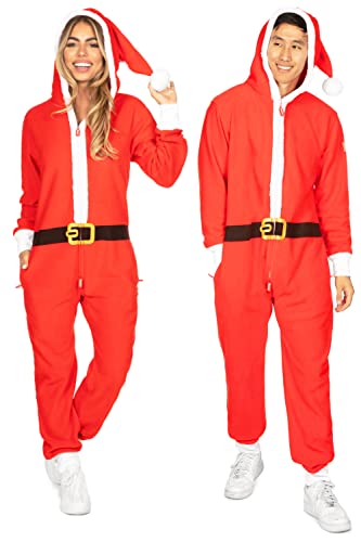 Jumpsuit rouge Père Noël Tipsy Elves taille M pour hommes