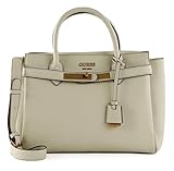 Metall-Details vorne Guess Damen ENISA HIGH Society S Henkeltasche, Elfenbein_Elfenbein, Einheitsgröße
