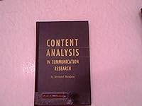Content Analysis in Communications Research 0028412109 Book Cover