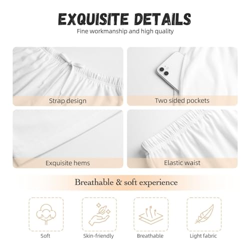 Music Note Printed Womens Lounge Comfy Pajama Pants Casual Bottoms With Pockets Elastic Waistband4