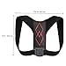 Baluue Adjustable Posture Corrector Belt for Back Support Breathable PU Leather Sitting Posture Brace with Flexible Fit for Men and Women Invisible Humpback Correction Trainer