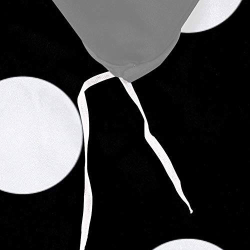 Black White Polka Dot Duvet Cover Set Extra Long Twin Size,3 Piece Bedding Set With Zipper Closure And Corner Ties #TOP4