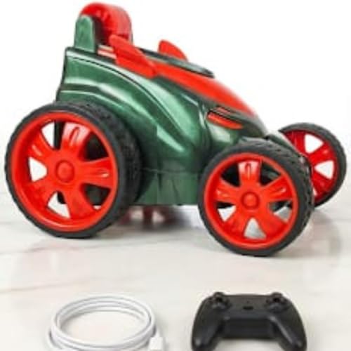 Image of 360 Rotating RC Stunt Car for Kids, USB Rechargeable Remote Control Toy Car with Double-Sided Driving, 4-Wheel Drift & Spin Action, Indoor Outdoor Racing Toy for Boys & Girls