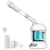 DKURQG Facial Steamer, Nano Ionic Face Steamer for Facial Deep Cleaning Portable Ozone Steamer with Extendable 360° Rotating Arm, Humidifier for Home Salon Spa or Personal Care (Blue)