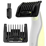 Verstellbarer Führungskamm kompatibel mit OneBlade mit Drehregler von 1 bis 5 mm – Trimmerklinge QP2520 QP2530 QP2630 QP2620 QP2510 QP2521 QP2522 QP2531 QP6510 und Präzisionstrimmer.