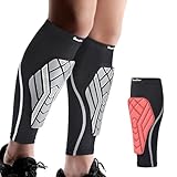 Seektop Soccer Shin Guards Pads for Kids Youth Adult, Shin Guard Sleeves for Boys Girls, Calf Compression Sleeve with Shock-Absorbing Pads, High Impact Resistant Breathable Comfortable, Lightweight