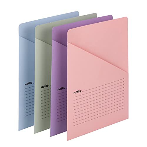 Smead Organized Up Notes Slash File Jacket, Letter Size, Assorted Colors, 12 Per Pack (75429) #TOP3