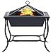 vidaXL Brasero Recipientes de Fuego Estufa de Carbón Leña Chimeneas de Jardín Terraza Aire Libre Exterior Barbacoa de Acero Negro 42x42x45 cm Imagen de vidaXL Brasero Recipientes de Fuego Estufa de Carbón Leña Chimeneas de Jardín Terraza Aire Libre Exterior Barbacoa de Acero Negro 42x42x45 cm
