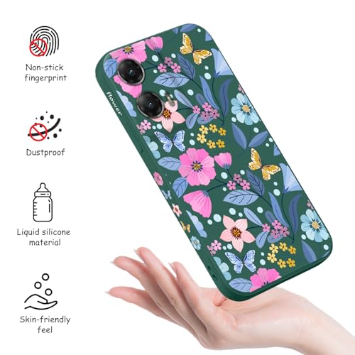 Coque Moto G Stylus 5G 2024 fleur verte en silicone fin chic