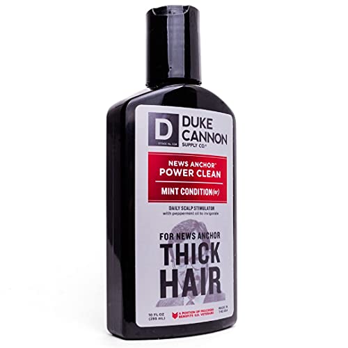 Duke Cannon Supply Co. - News Anchor Power Clean Mint Conditioner, 10 Fl Oz - Daily Scalp Stimulator And Conditioner For Men With Invigorating Menthol And Peppermint Scent #TOP2