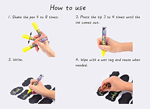 "Chalkboard Label Stickers with Chalk Markers" - Image 3