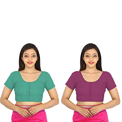 Image of Namita Women's Rubia Cotton Solid Half Sleeve Blouse