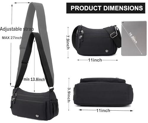 Wytidian Roomy Waterproof Crossbody Bag
