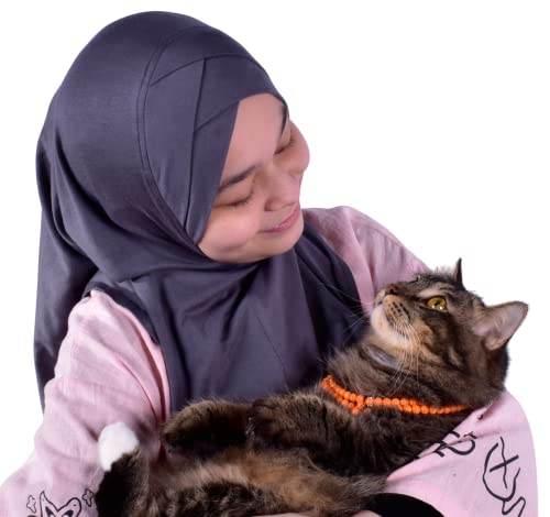 MuLanLegend Handmade| Princess Nur Hijab Pleated | Girls Kids 1 piece Cotton Practical Hijab Headscarf Instant Scarf