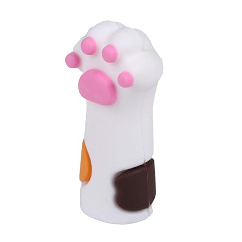 Miniatura 1 de Pinzas de silicona para recortar cutículas, pinzas y tijeras, funda protectora linda para uñas y uñas de los pies (blanco)