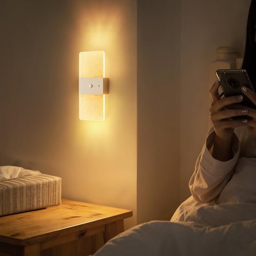 Apliques de pared LED sin cables para escaleras oscuras con sensor de movimiento inteligente 6