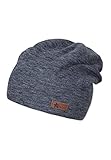 Slouch-Beanie aus Interlock melange, gefüttert mit Baumwollfleece.