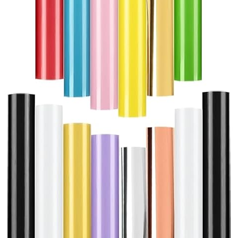 Lya Vinyl Permanent Adhesive Vinyl -14 Pack Self Adhesive Vinyl, Vinyl Sheets for for Cricut and Silhouette, Party Decoration, Sticker, Craft Cutter Cover