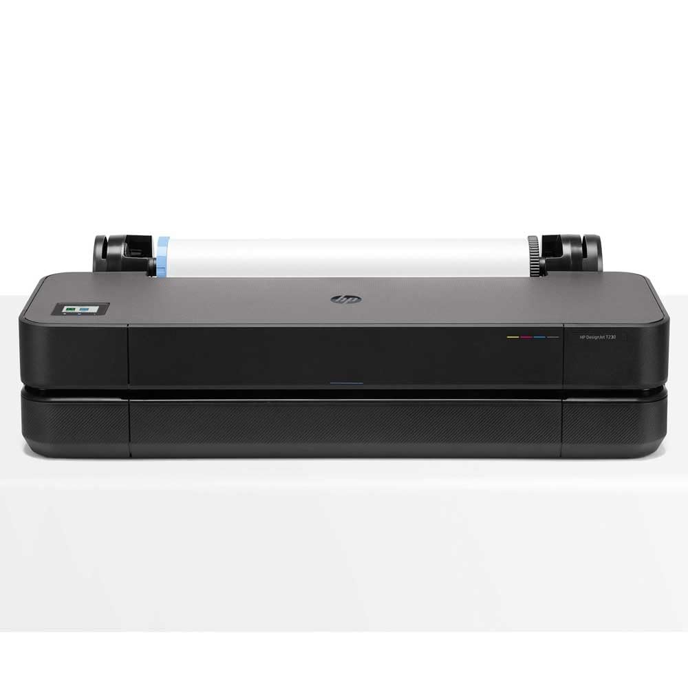 HP DesignJet T230 Großformatdrucker, 24 Zoll, bis zu A1, mobiles Drucken, Wi-Fi, Gigabit Ethernet, Hi-Speed USB 2.0, 1 Jahr Garantie (5HB07A), Schwarz