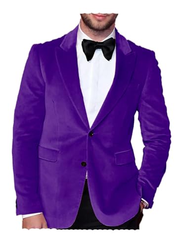 Blazer en velours homme coupe ajustée pour costume chic et smoking de mariage