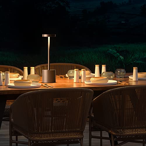 SAKRINGT 2 Pack Cordless Table Lamp Rechargeable,5000mAh Battery Powered Table Light, Dimming Portable LED Desk Lamp for Restaurant/Outdoor