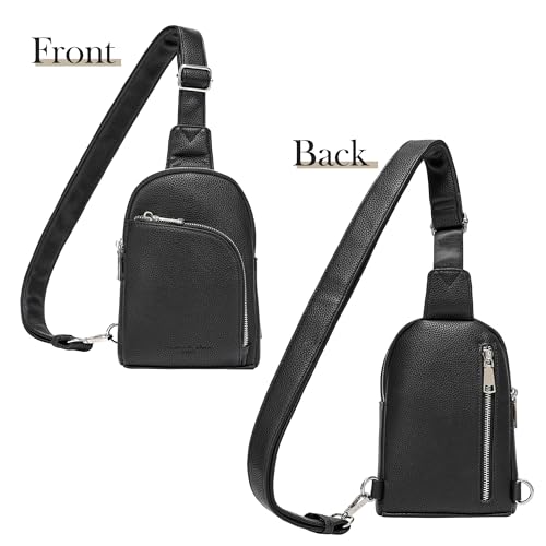 Image of INICAT Travel Sling Bag, Anti Theft Crossbody Bag for Women | RFID Blocking, 8 Card Slots, Back Zippered Pocket, Metal Zippers,Switchable Strap
