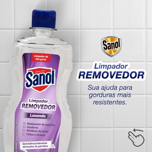 Sanol, Removedor Limpador (Sem hidrocarbonetos e petroquímicos), Aroma Lavanda, 500ml, Roxo