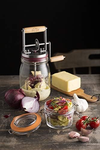 Kilner 25.349 Paddles for Homemade Butter, Wood, Copper Black