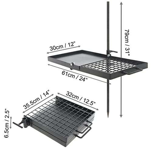 Adventure Seeka Campfire Swivel Grill, This Campfire Grill Grate Is Heavy Duty, Fully Adjustable Fire Pit Grill Grate Over Fire Pit, The Fire Pit Grill Grate & Camp Fire Cooking Rack #TOP6
