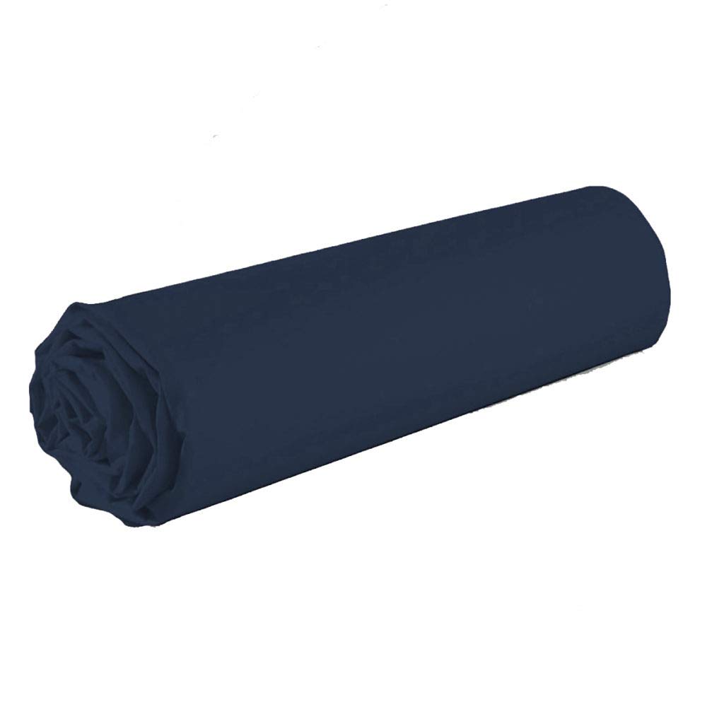 Drap Housse uni 100% Coton 57fils Orange 160x200cm