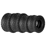 Set of 4 ATV UTV Tires - 21x7-10 Front & 20x10-9 Rear 4Ply Tubeless Mud Sand Snow Rock Knobby Sport Tires
