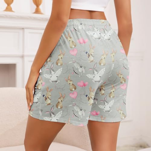 Image of American Trends 3 Pack Pajama Shorts Women Casual Elastic Waist Comfy Printed Sleep Lounge Shorts for Women PJ Bottoms