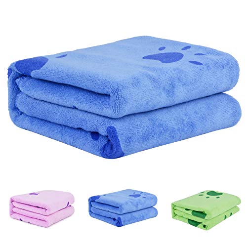 Legendog Toallas Baño, Toallas de Baño, Toalla Perro, Azul Toallas Baño, Toalla Microfibra Ultra Absorbente para Agua de Secado Cover