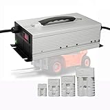 Gehäuse aus Aluminiumlegierung: Unser Batterieladegerät besteht aus einer Aluminiumlegierung mit Oberflächenoxidationsbehandlung, hoher Härte, der eingebaute Kühlventilator hält das Ladegerät selbst kühl. Wärmeableitung schützt Ihr Ladegerät und Ihre Batterie. Das Laden ist sicher.